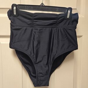NWT Cupshe Black High-Waisted Bikini Bottoms (No Top), Medium